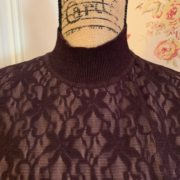 🌵 Norton McNaughton | Lace Turtleneck Sweater - Picture 2 of 5